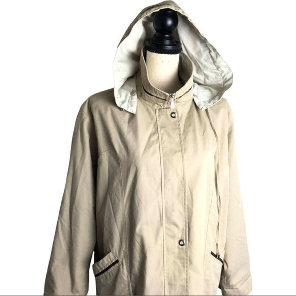 Mackintosh New England Removable Hooded High Neck Tan Anorak Jacket Size M - Picture 12 of 14